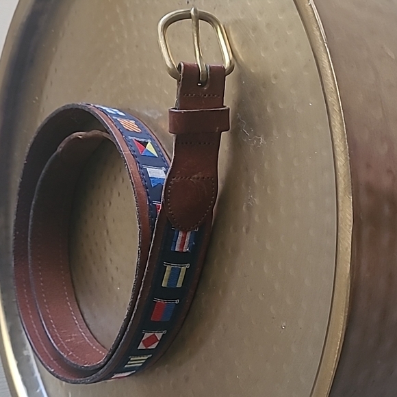 Leather Man LTD, Nautical Flags Belt, Sz 42 - Picture 1 of 4